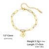 Ventas calientes transfronterizas en diciembre, material 304, chapado en oro de 18k, no se decolora, joyería para mujer, pulsera de acero inoxidable