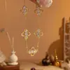 Pulsera de Cinco Flores Hueca Cepillada Modelo Nuevo 2026, Estilo Retro Francés con Diseño de Estrella Tachonada de Diamantes, Sensación de Lujo Ligero de Alta Gama, Pulsera de Cinco Flores Buccetti