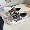 Zapatilla Plana Casual de Nicho Azul Gris 2025 Primavera y Verano Nuevos Zapatos de Tabla Deportivos Zapatos Casuales para Estudiantes Femeninas 6621