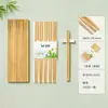 Palillos de Bambú Carbonizado Doble Punta Sin Pintar Ni Encerar Paquete de 5 Pares Palillos de Bambú para el Hogar Palillos Naturales Venta al por Mayor Catering Hogareño Comercial