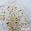 Zirconita Dorada 5A Mini Pequeña de Fondo Plano Biselada Joyería para Uñas Artísticas Brillante Dorada Marquise Corazón Accesorios para Uñas Artísticas