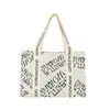Nova Bolsa Tote de Lona Estampada da Moda de Grande Capacidade para Meninas, Bolsa de Mão Estilo Ins para Ir ao Trabalho, Fazer Compras e Passeios