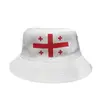 Sombrero de Pescador con Bandera de Georgia para Hombres y Mujeres, Sombrero para el Sol con Protección Solar, Sombrero de Cubo Moderno para Exteriores, Suministros para Fans Transfronterizos