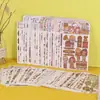 10 Paquetes Obtén 2 Paquetes Gratis, Serie Muzili Set Completo 1-11, 4 Pegatinas por Paquete, Pegatinas Diarias de Washi, Pegatinas de Personajes