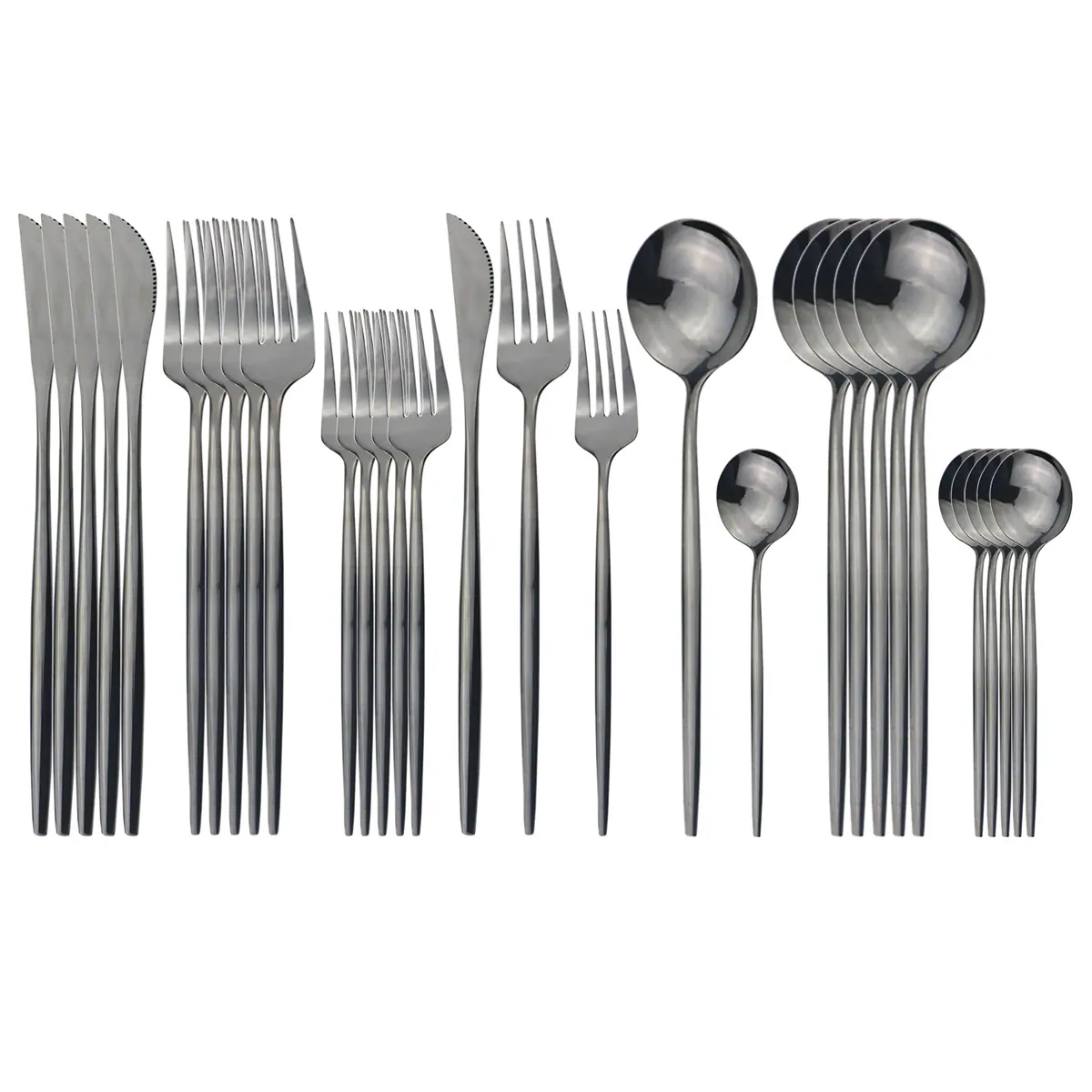 6Set-30Pcs-Rainbow-Cutlery-Set