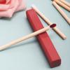 Cepillo de labios desechable al por mayor bolsa OPP portátil 50 unidades cepillo de labios cosmético mango de bambú cepillo de lipstick de madera desechable