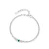 Pulsera de Plata Esterlina S925 con Zirconia Colorida para Mujer, Verano Exquisito Ins Lujo Ligero de Alta Gama, Joyería Popular, Accesorios de Mano para Mujer