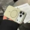 Adecuado para iPhone 17 Pro Max Funda Magnética para Teléfono Apple 16 Moda Macarrón Ultra Delgada Sensación de Piel Mate Funda de PC