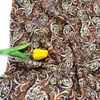 Tela de Algodón Brocado Estampado Digital Estilo Chino Nuevo Paisley Caramelo para Vestido Qipao, Blusa y Tela Hanfu