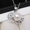 Colgante de Oveja Pequeña de Plata S925 con Diseño Floral, Colgante Personalizado, Accesorios para Montaje de Perlas DIY de 8-9mm 1843