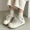 Jx Milk Fufu Sapatos de Treino Alemães Estilo Girly 2026 Lançamento Primavera Novos Sapatos Brancos Casuais para Estudantes Sapatos Esportivos com Solado Grosso para Mulheres