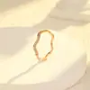 Anillo de Acero de Titanio con Micro Diamantes de Ola Simple Estilo Coreano Diseño de Nicho para Mujer Anillo Elegante de Lujo Ligero Accesorios de Moda