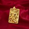 Tienda de oro bañado en cobre con colgante de aro dorado Sun Wukong Gold para hombre, etiqueta de Gran Sabio, venta directa de fábrica al por mayor