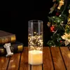 Luz de Vela Eletrônica Simulada LED com Chama Piscante, Alimentada por Bateria, para Natal, Halloween, Uso Doméstico, Mesa e Jogos de RPG