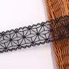 Accesorios decorativos de ropa directos de fábrica, encaje de malla DIY, código de barras hueco negro, bordado de malla, encaje ancho