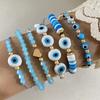 Conjunto de Pulseiras Boho Transfronteiriço Personalidade Olho Grego Senso de Design Olhos de Contas Redondas Multicamadas Empilhadas