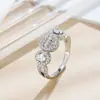Moda europea y americana diseño de personalidad creativa anillo para mujer cobre platino diamante exquisito regalos exquisitos para transfronterizo