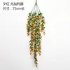 Eucalipto artificial de ratán transfronterizo para colgar en la pared, simulación de planta verde, decoración para el hogar y exteriores, flor falsa, planta colgante, enredadera