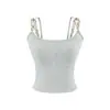 D222-Top Sexy Ajustado Estilo Europeo y Americano para Mujer Primavera/Verano 2026 Nueva Moda Top de Tubo Chica Picante con Tirantes