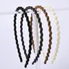 Diadema Ondulada de 0.5 cm Color Tierra Mate Hebilla para el Cabello Versátil Artefacto para Presionar el Fleco Pinza para el Cabello para Lavado de Cara y Maquillaje