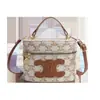 Bolso Cubo de Lino Versátil Personalizado para Mujer, Bolso de Hombro de Lujo Ligero Estilo Nuevo, Bolso Cruzado Cilíndrico de Nicho