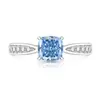 Anillo de Flor de Hielo de Piedra Preciosa Colorida de Venta Caliente en Transmisión en Vivo, Corte Cubo de Azúcar Pequeño para Mujer, Diamante de Alto Carbono Súper Brillante, Anillo Versátil de Moda, Envío Directo de Una Pieza