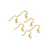 Cobre banhado a ouro real 18K com contas gancho de orelha plana 14K cor de ouro retendo brincos brincos brincos diy acessórios materiais artesanais