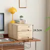 Caja de Almacenamiento de Escritorio Cerradura de Madera Maciza Retro Tipo Cajón Armario de Almacenamiento Dormitorio Oficina Gabinete Utilidad A4 Madera