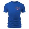 Camiseta masculina de manga curta estampada com gola redonda, nova, transfronteiriça, top masculino, estação independente Amazon AliExpress masculina