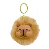 Llavero de Capibara de Dibujos Animados Colgante para Mochila Adorno Muñeco Bola de Pelo Colgante de Llavero Evento Regalo Pequeño