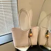 Bolsa de Palha Tecida de Grande Capacidade para Mulheres, Nova Bolsa Cesta Estilo Coreano Nicho Verão 2026, Bolsa Tote Fashion
