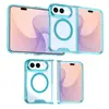 Adequado para iPhone 18 Duo: capa de celular magnética dobrável de acrílico transparente, capa protetora dois em um Apple 18D