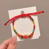 Pulsera de Hilo Rojo de Bebé de Dibujos Animados 2026 Nuevo Estilo Bendición Pequeño Zongzi Pulsera Estilo Chino Festival del Bote del Dragón Hilo de Cinco Colores Ajustable Venta al por Mayor