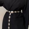 Suéter vintage camisa cadena de cintura de camisa cadena de metal cinturón decorativo para vestido de mujer con falda cadena para gabardina verano