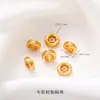 Venta directa de fábrica de colección de accesorios de oro genuino, componentes para joyería DIY hechos a mano semiacabados, cuentas espaciadoras, accesorios para pulseras y collares