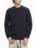 Camiseta de Manga Larga de Color Sólido con Cuello Semi-Alto de Lyocell para Hombre Mu Qiu Ropa para Hombre Camiseta Base de Punto de Alta Gama para el Trabajo