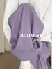 Pantalones de traje de pana morado claro para mujer otoño e invierno 2026 nuevo estilo más terciopelo petite pierna recta caída versión estrecha pantalones de pierna ancha