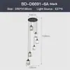 Apartamento Loft Escalera Candelabro Sala de Estar Iluminación de Cristal Escalera Dúplex Espacio Abierto Giratorio Amazon Estilo Nórdico