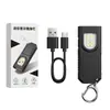 Linterna Portátil de Llavero de Emergencia Luz de Advertencia Roja y Azul Luz de Trabajo Magnética Recargable de Emergencia Reflector Grande