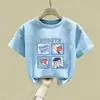 Camiseta Casual de Manga Curta Estilo Coreano Novo Verão Hip-Hop para Meninos 2026 Top de Algodão Puro Infantil Camiseta Tendência Estilo de Rua