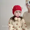 Adorable y Súper Adorable Oveja Bebés Niños y Niñas Infantes y Niños Pequeños Meses Pequeños Otoño e Invierno Cálido Protección para Orejas Gorro de Lana Tejido
