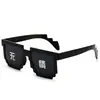 Nuevas gafas de mosaico divertidas gafas de sol para actuación personalidad personas bidimensionales sociales Código gafas de sol de píxeles al por mayor