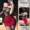 Yi Mengyao Sexo Roupa Interior Cama Abstinência Secretária Quadril Saia Uniforme Puro Desejo Estilo Pijama Livre de terno qqny