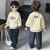 Sudadera con capucha infantil elegante estilo coreano para niños, nueva colección Primavera y Otoño 2026, Ropa de bebé moderna y a la moda