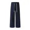 Moda Masculina Fengshe / Calças Masculinas Relaxadas e Casuais, Calças de Pernas Largas, Calças Retas Drapeadas, Calças Casuais Masculinas de Primavera e Outono, Calças de Moletom