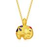 Tanabata Dia dos Namorados Presente Vietnã Areia Ouro Taiping Elefante Colar Latão Banhado Pingente de Ouro Esmalte 3D Ouro Duro