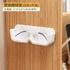 Caja de almacenamiento de anteojos para pared sin taladro, almacenamiento de pared anti-presión junto a la cama para anteojos de miopía