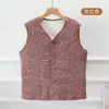 Chaleco de Nuevo Estilo para Mujeres de Mediana Edad y Mayores, Chaleco Cálido para el Hogar, Ropa para Mamá, Abrigo de Algodón Espesado de Terciopelo, Chaleco, Chaleco de Abuela