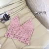 Camisola de flores solubles en agua para mujer, ropa interior con almohadillas para el pecho, ropa interior sexy para chica, ropa interior envolvente para el pecho, ropa exterior sexy, top sin mangas