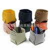 Caja de almacenamiento japonesa de PU para artículos diversos de escritorio, tubo de almacenamiento de cuero, cubo de almacenamiento ligero de lujo para brochas de maquillaje, mesa de centro de oficina, soporte para bolígrafos